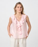 BLOUSE RUFFLE FRONT
