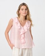 BLOUSE RUFFLE FRONT - Image 4