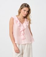 BLOUSE RUFFLE FRONT - Image 6