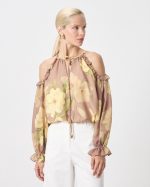BLOUSE PRINTED CUT OFF SHOULDER - Image 6