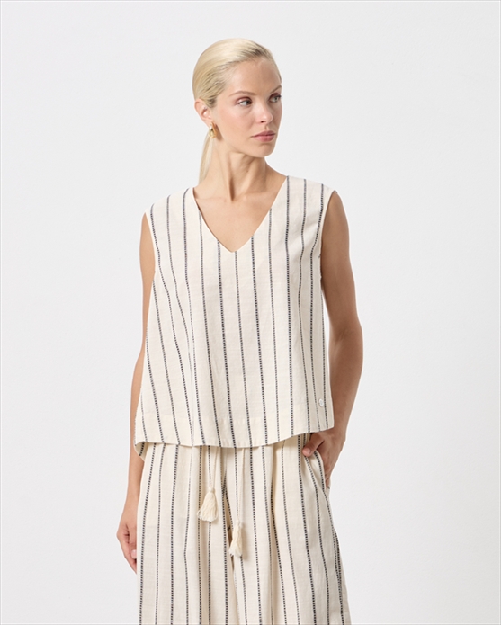 41195.jpg BLOUSE COTTON STRIPES - Image 1