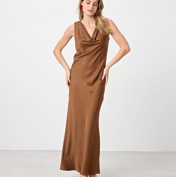 MAXI MERMAID SATIN DRESS