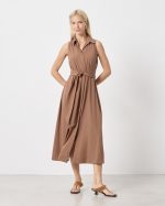 MIDI SHIRT DRESS SLEEVELESS - Image 2