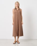 MIDI SHIRT DRESS SLEEVELESS - Image 3