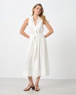 MIDI SHIRT DRESS SLEEVELESS - Image 7