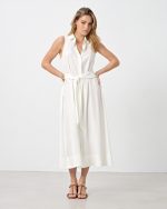 MIDI SHIRT DRESS SLEEVELESS - Image 8