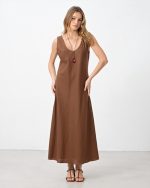 LONG LINEN DRESS - Image 2
