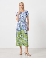 MIDI DRESS BLUE ZEBRA PRINT - Image 3