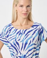 MIDI DRESS BLUE ZEBRA PRINT - Image 5