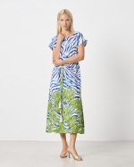 MIDI DRESS BLUE ZEBRA PRINT - Image 6