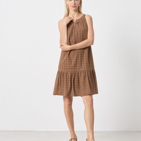 CUTWORK SHORT DRESS