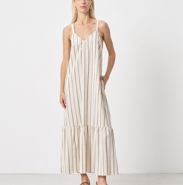 DRESS LONG COTTON STRIPES