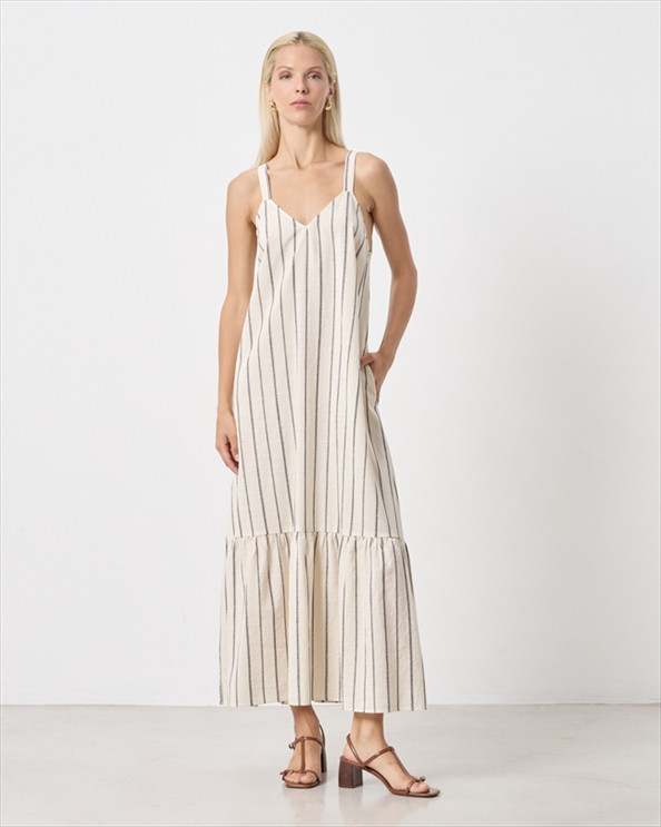 71131A.jpg DRESS LONG COTTON STRIPES - Image 1
