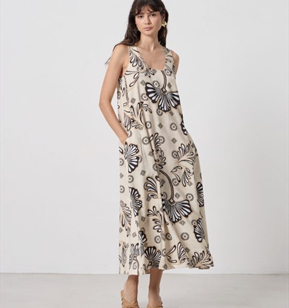 LONG PRINTED DRESS