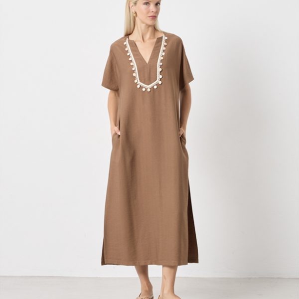 LONG DRESS V NECK