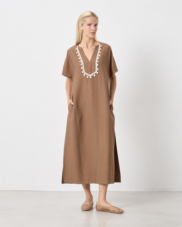 71148.jpg LONG DRESS V NECK - Image 1