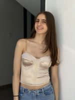 SATIN BUSTIER TOP