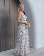 MAXI DRESS TIERED RUFFLE - Image 3