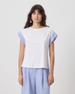 BLOUSE CONTRAST ON SLEEVE - Image 2