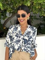 SHIRT PRINTED MAO V NECK