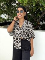 SHIRT PRINTED MAO V NECK - Image 8