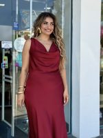 MAXI SATIN DRESS - Image 13