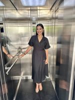 MIDI DRESS LINEN WRAP - Image 3