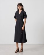 MIDI DRESS LINEN WRAP - Image 6
