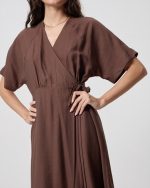 MIDI DRESS LINEN WRAP - Image 15