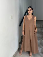 LONG LINEN DRESS - Image 10