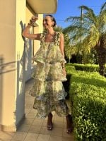MIDI DRESS TIERED RUFFLE - Image 2
