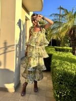MIDI DRESS TIERED RUFFLE - Image 6