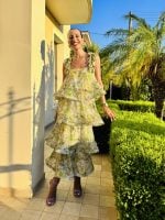 MIDI DRESS TIERED RUFFLE - Image 7