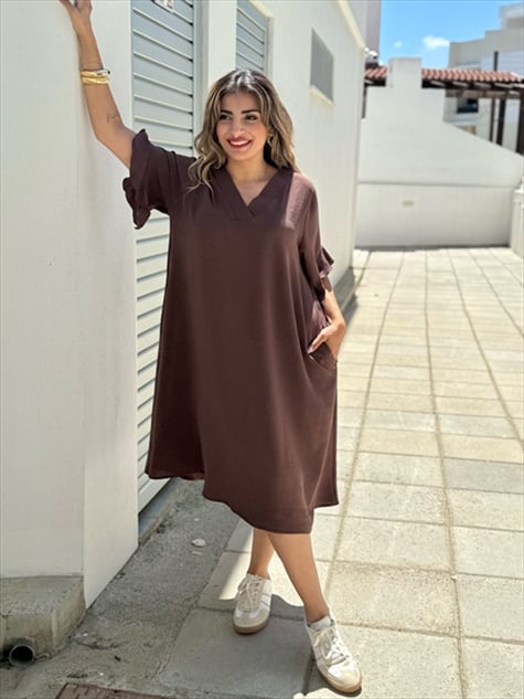 MW7579.jpg MIDI DRESS LOOSE FIT - Image 1