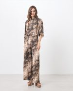 TROUSER SATIN SNAKE PRINT