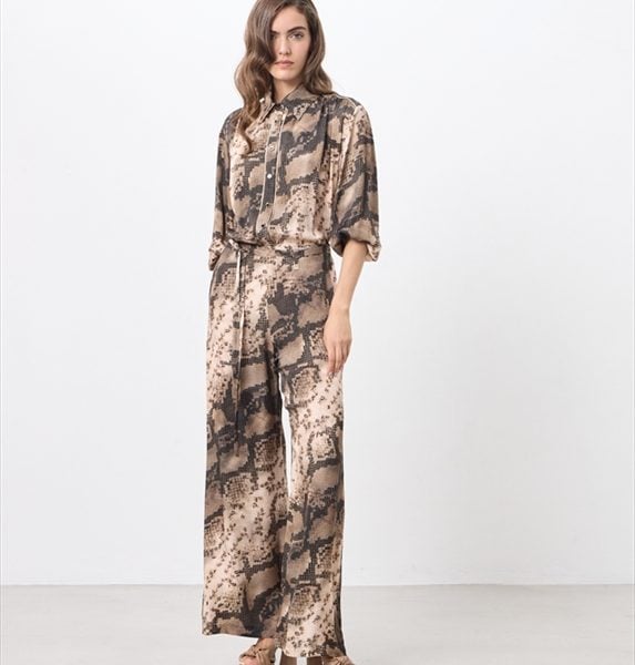 TROUSER SATIN SNAKE PRINT