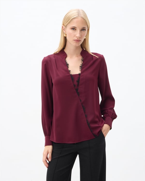 42013.jpg BLOUSE CREPE LACE DETAILS - Image 1