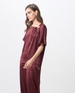BLOUSE SATIN SHORT SLEEVE - Image 3