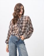 CHIFFON CHECKERED SHIRT