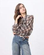 CHIFFON CHECKERED SHIRT - Image 2