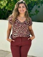 BLOUSE SATIN SHORT SLEEVE