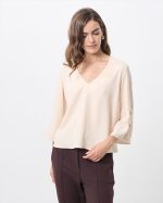 BLOUSE CREPE FLARED SLEEVE - Image 5