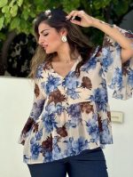 CHIFFON PRINTED FLARED SLEEVE - Image 2