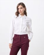 COTTON SHIRT RHINESTONE COLLAR