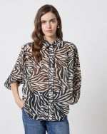 CHIFFON SHIRT ZEBRA PRINT