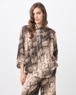 SHIRT SATIN SNAKE PRINT