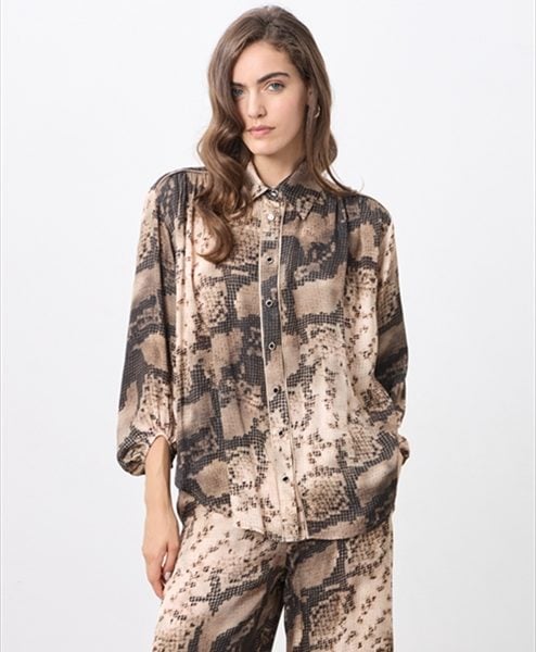 SHIRT SATIN SNAKE PRINT