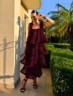 MIDI DRESS TIERED RUFFLE - Image 10