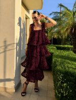 MIDI DRESS TIERED RUFFLE - Image 11