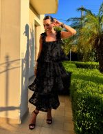 MIDI DRESS TIERED RUFFLE - Image 8